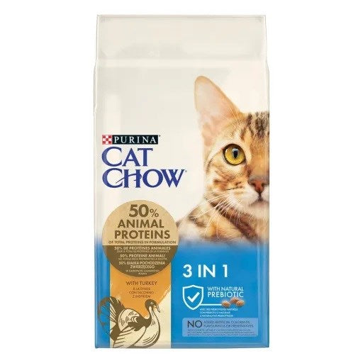 Purina Cat Chow 3in1 kissojen kuivaruoka 15 kg Adult Turkki