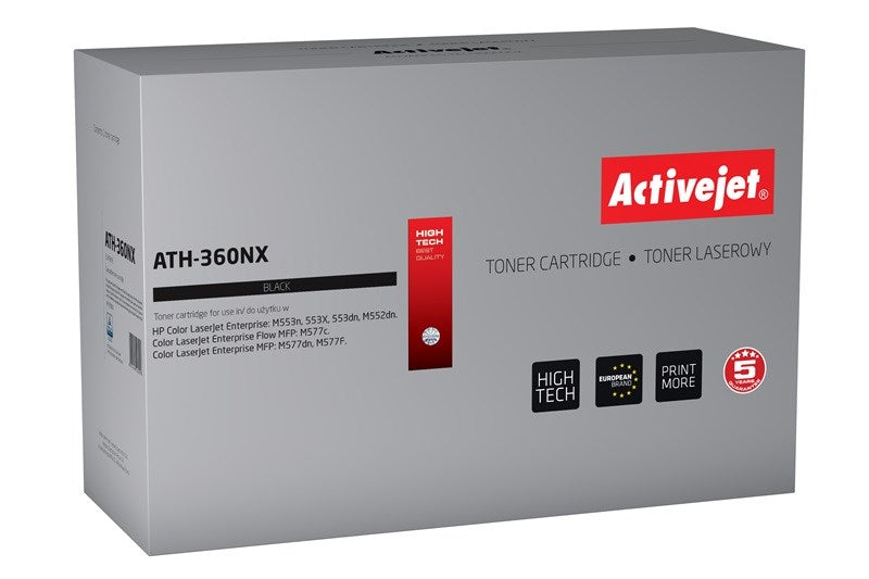 Activejet ATH-360NX toner for HP printer, HP 508X CF360X replacement, Supreme, 12500 pages, black - KorhoneCom