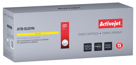 Activejet ATB-910YN Toner (korvaava Brother TN-910Y; Supreme; 9000 sivua; keltainen)