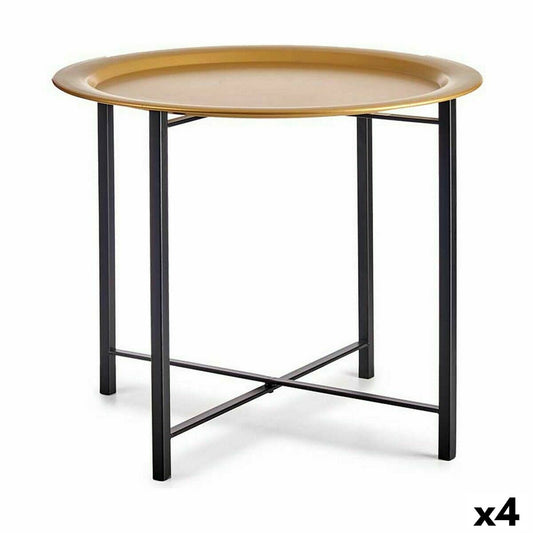 Sivupöytä Musta Kullattu Metalli 52,5 x 44 x 52,5 cm (4 osaa)