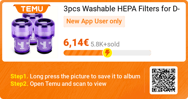 3pcs Washable HEPA Filters for Dyson V12 Slim & Absolute Detect @ Temu