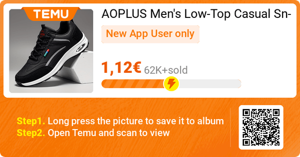 AOPLUS Men's Low-Top Casual Sneakers @ Temu