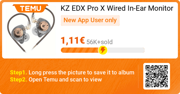 KZ EDX Pro X Wired In-Ear Monitor Headphones @ Temu