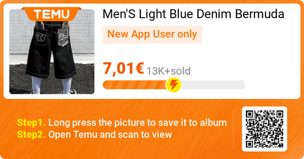 Men'S Light Blue Denim Bermuda Shorts @ Temu