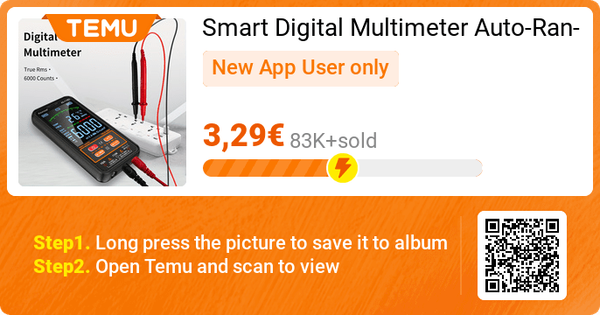 Smart Digital Multimeter Auto-Ranging Voltmeter @ Temu