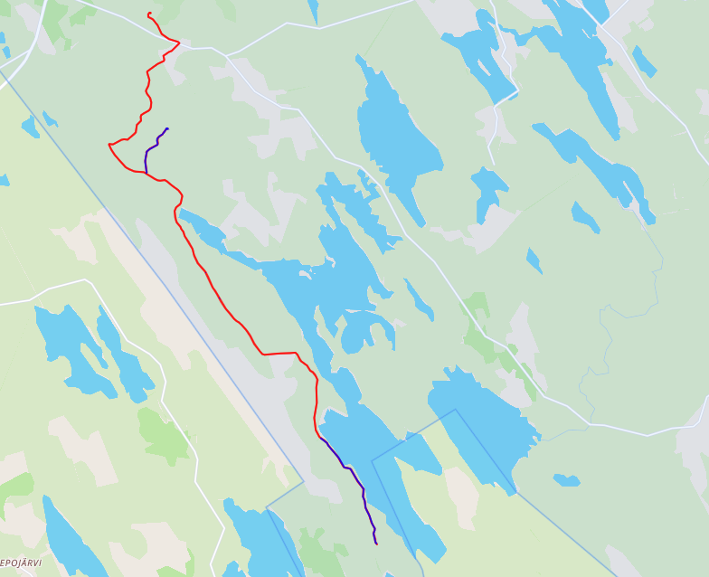 Ruudunmetsästystä Kekräsalmentiellä