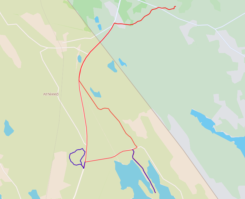 Ruudunmetsästystä Tylösentieltä sekä Petäiköstä