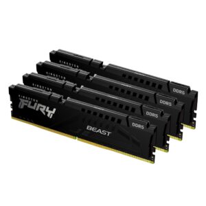 Kingston Technology FURY Beast 128GB 5200MT/s DDR5 CL40 DIMM (4 kpl) Musta XMP