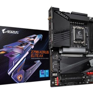 GIGABYTE Z790 AORUS ELITE AX -emolevy - Tukee Intel Core 14th -suorittimia, 16*+2+1-vaiheista digitaalista VRM:ää, jopa 7600MHz DDR5 (OC), 4x PCIe 4.0 M.2, Wi-Fi 6E, 2.5GbE LAN, USB 2x322.