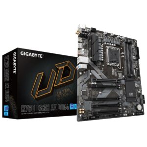 Gigabyte B760 DS3H AX DDR4 -emolevy - Tukee Intel Core 14th -suorittimia, 8+2+1 Phases Digital VRM, jopa 5333MHz DDR4 (OC), 2xPCIe 4.0 M.2, Wi-Fi 6E, GbE LAN, USB 3.2 Gen2