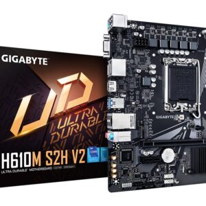 GIGABYTE H610M S2H V2 -emolevy - Tukee Intel Core 14th -suorittimia, 4+1+1 Hybrid Phases Digital VRM -tekniikkaa, jopa 5600 MHz DDR5, 1xPCIe 3.0 M.2, GbE LAN, USB 3.2 Gen 1