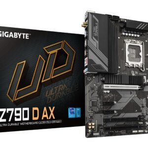 GIGABYTE Z790 D AX -emolevy - Tukee Intel Core 14th Gen -suorittimia, 12+1+1-vaiheista digitaalista VRM:ää, jopa 7600MHz DDR5 (OC), 3xPCIe 4.0 M.2, Wi-Fi 6E, 2.5GbE LAN, USB 3.2 Gen 2.