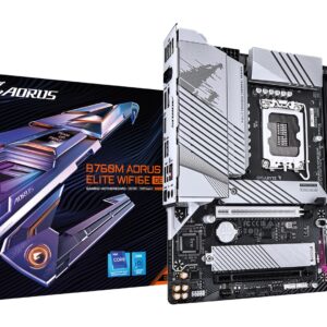 GIGABYTE B760M AORUS ELITE WIFI6E GEN5 -emolevy - Tukee 14. sukupolven Intel Core -suorittimia, 12+1+1-vaiheista VRM:ää, jopa 5600 MHz DDR5, 2xPCIe 4.0 M.2, Wi-Fi 6E, 2.5 GbE, 2.5 GbE222.