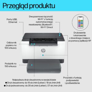 HP LaserJet M207dw langaton mustavalkoinen tulostin, kaksipuolinen