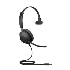 Jabra Evolve2 40 MS Mono USB-A - langalliset over-ear kuulokkeet, musta