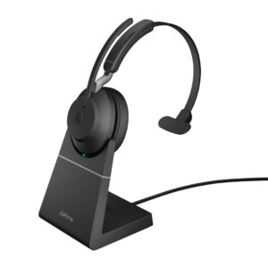Jabra Evolve2 65 USB-A UC Mono lataustelineellä - musta