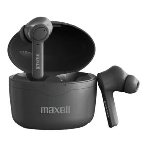 Maxell Bass 13 Sync Up langattomat Bluetooth In-Ear -kuulokkeet latauskotelolla, musta
