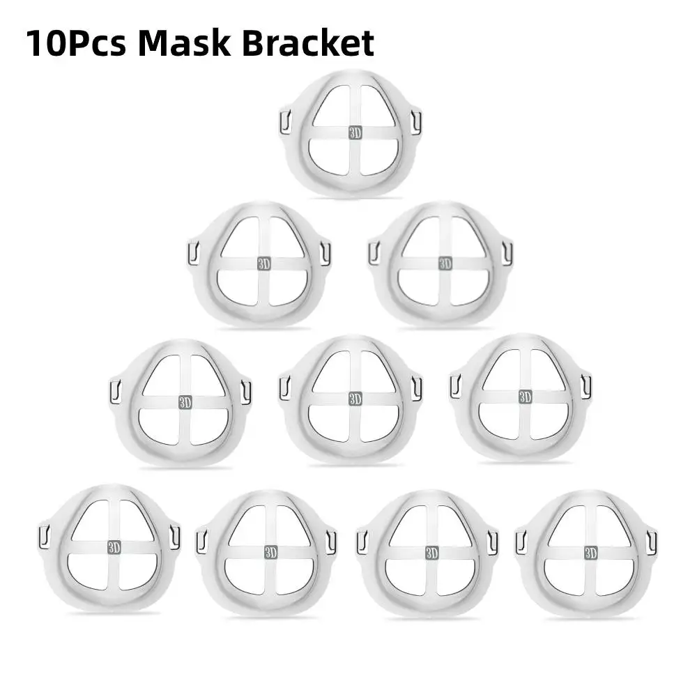 10Pcs/Lot 3D Breathable Valve Mouth Mask Support Lipstick Protection Face Mask Bracket Food Grade Silicone Mask Holders