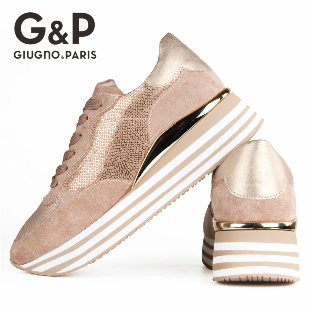 2020 Brand Sneakers Women Breathable Shoes New Design Casual Flats Platform Fashion Bling Sneaker with Big Size