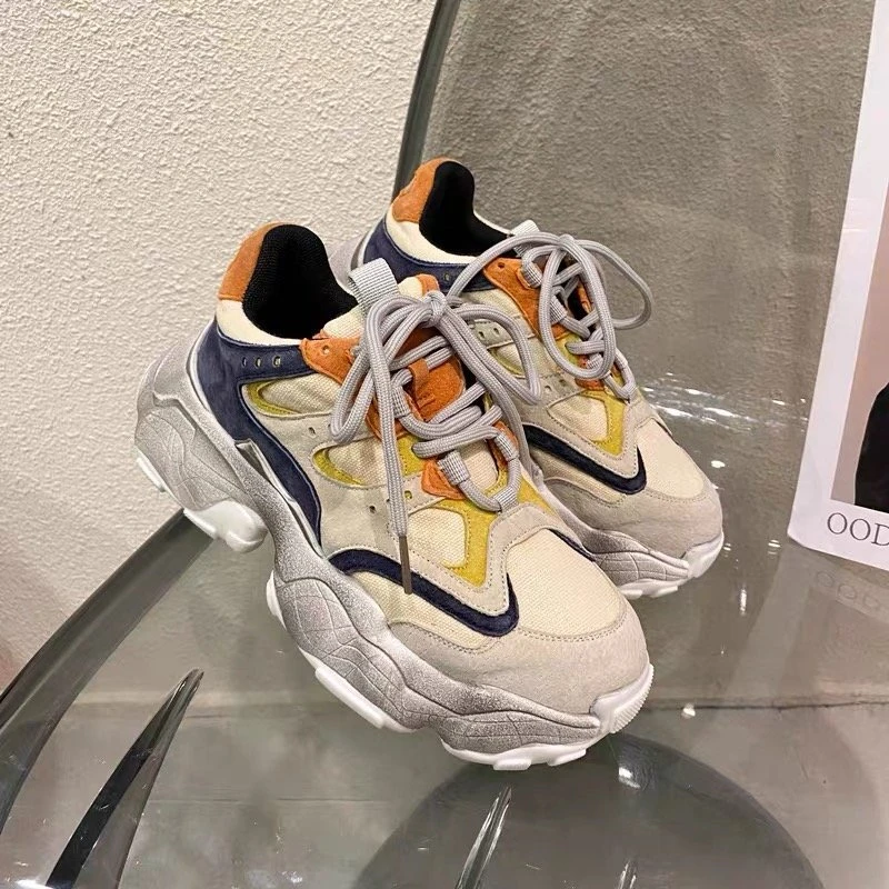 2020 Winter Women Chunky Sneakers Platform Fashion Ulzzang Ladies Plush Dad Shoes Woman Casual Shoes Running Trainers Female New