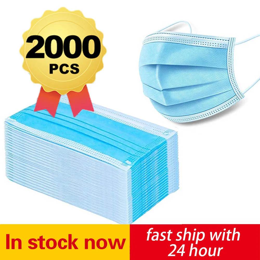 NEW Disposable Medical Mask Non Wove 3 Layer Filter Safe Breathable Surgical Face Mouth Mask Anti-Dust Breathable Earloops Mask