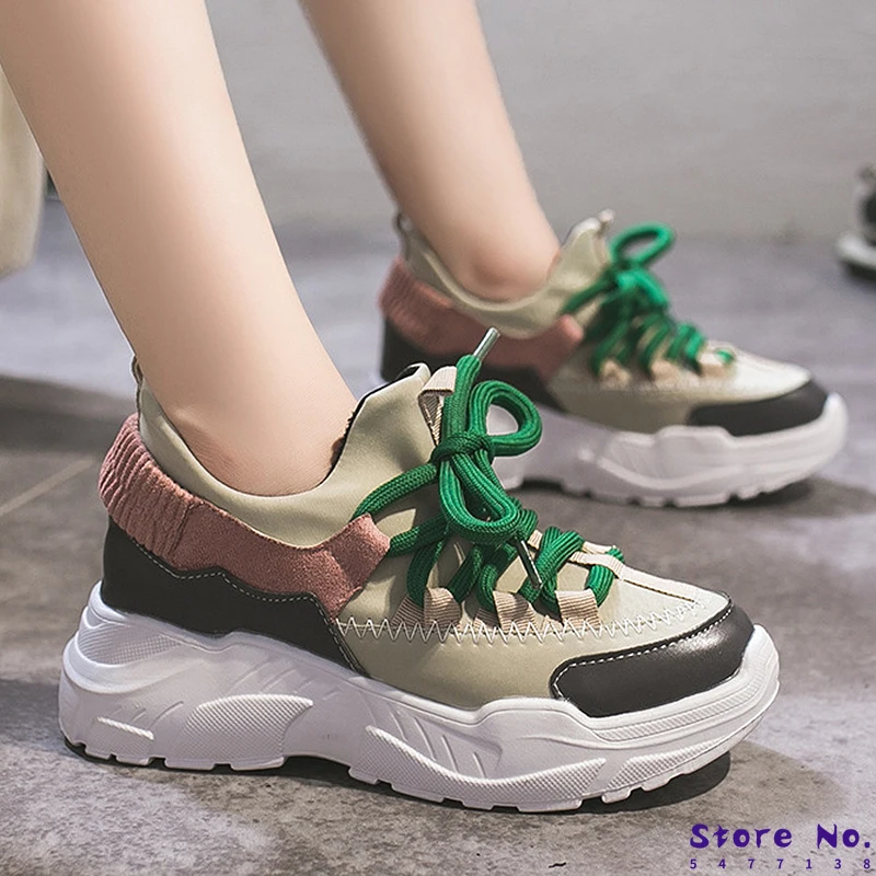 Platform Chunky Sneakers Women White Shoes Women Trainers New Autumn Walking Shoes Woman Baskets Femme Zapatos De Mujer